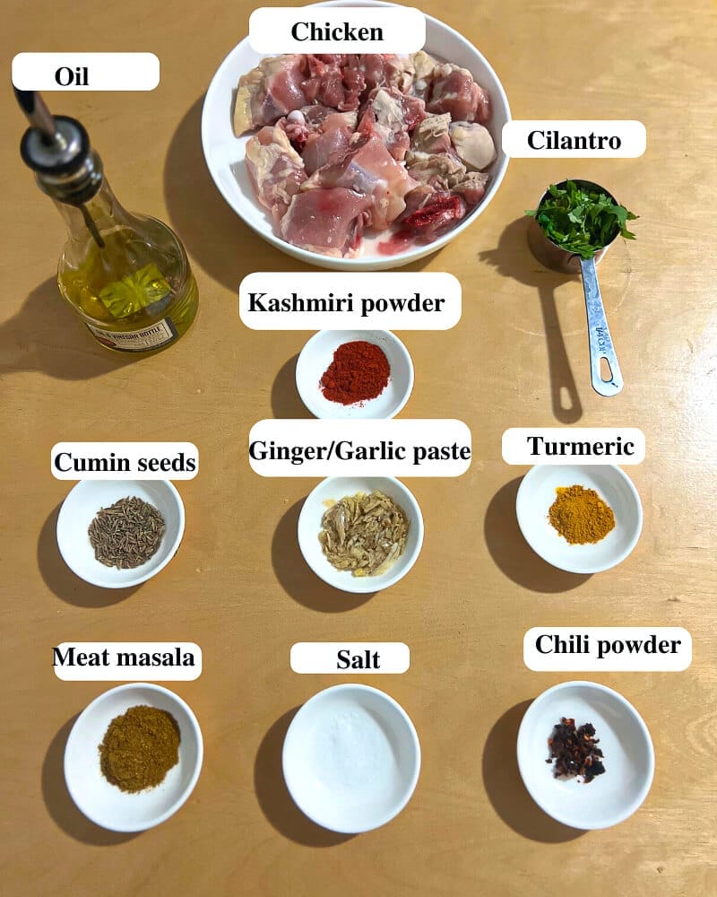 Ingredients fried chicken