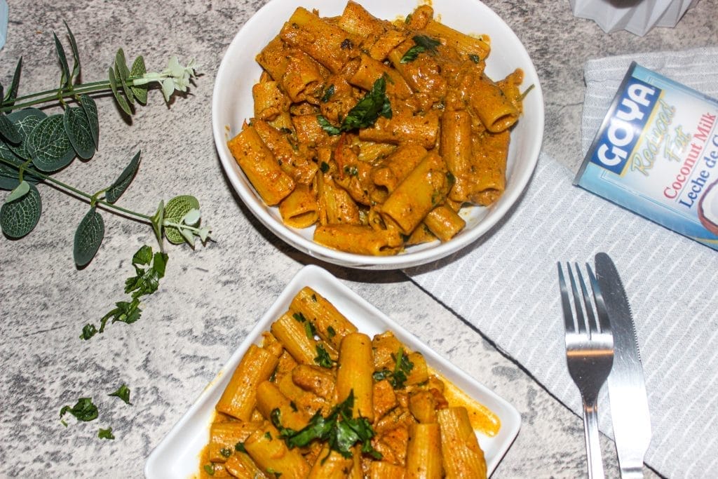 Chicken Curry Pasta With Coconut Milk