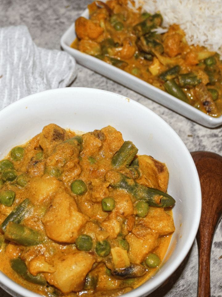 Easy creamy vegetable curry