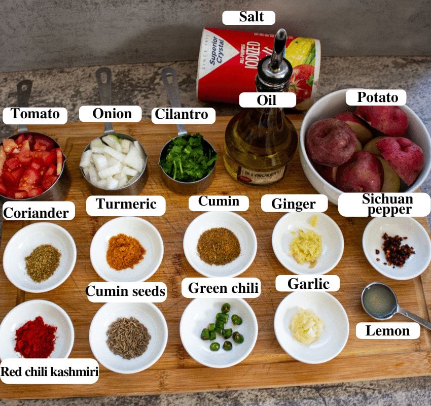 INGREDIENTS FOR NEPALI ALO DUM RECIPE
