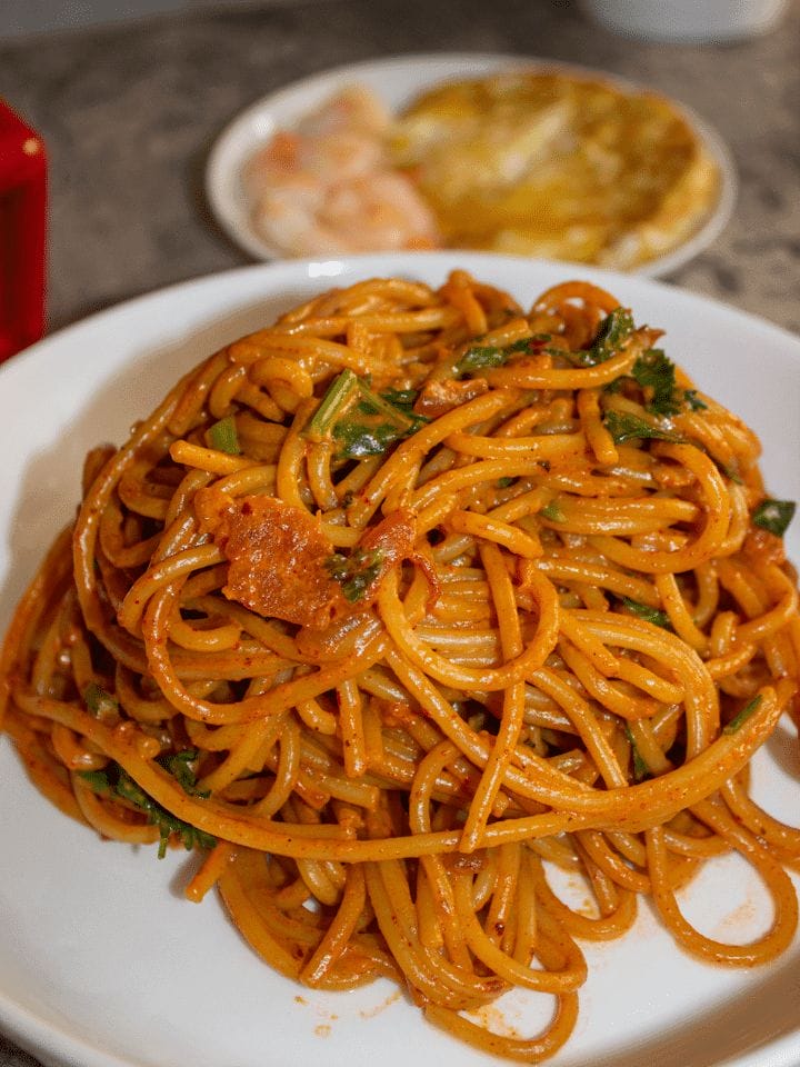 Easy creamy gochujang pasta