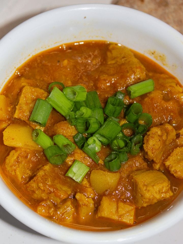 Soya chunks potato curry in pressure cooker