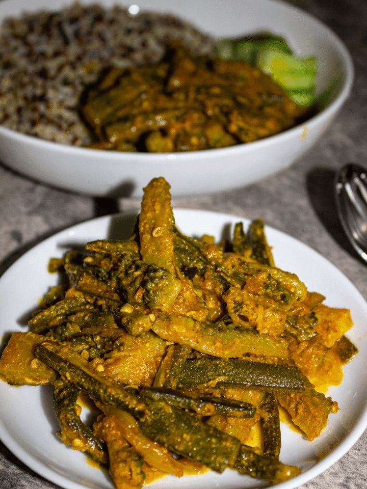 BHINDI KARELA CURRY- bitter gourd okra curry recipe