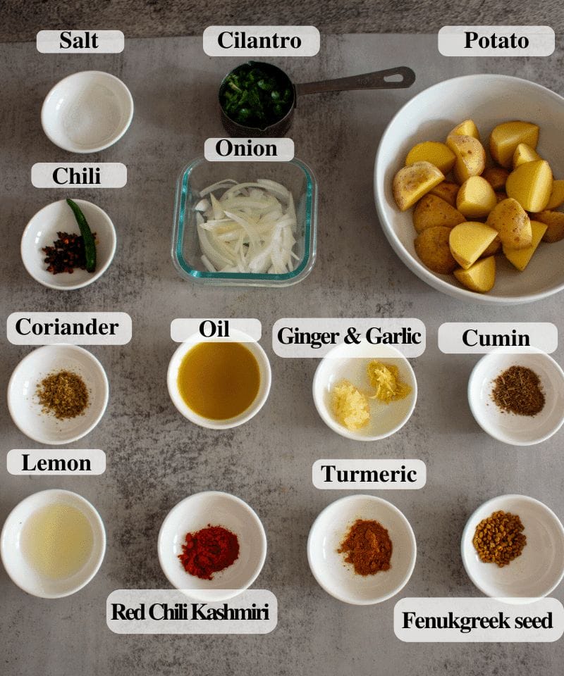 INGREDIENTS FOR NEPALI POTATO SALAD