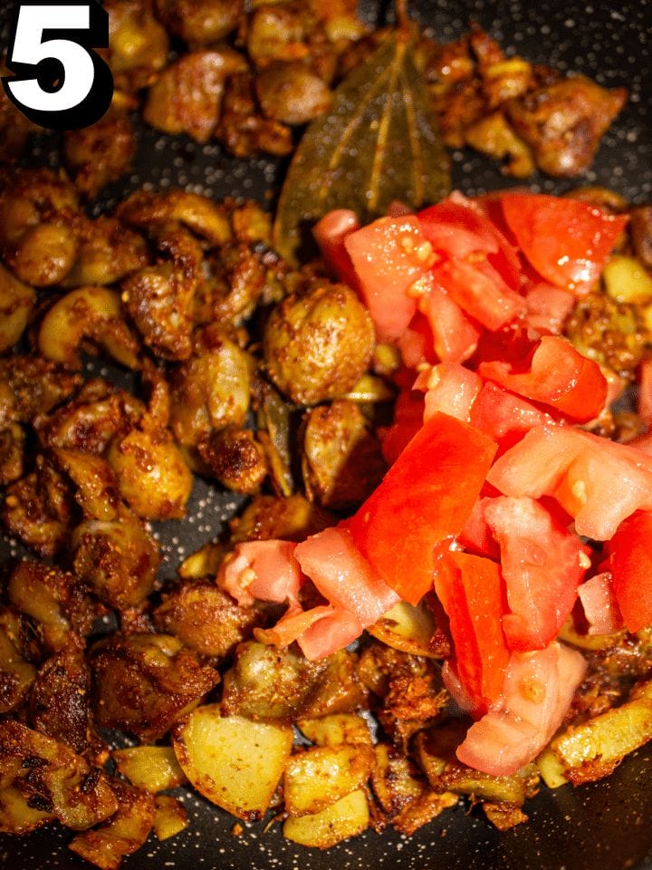 add tomatoes to the pan.