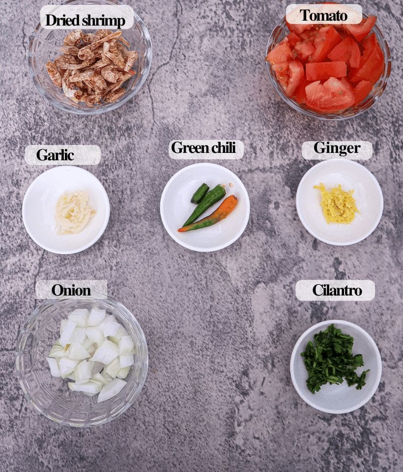 INGREDIENTS - DRIED SHRIMP TOMATO PICKLE-1