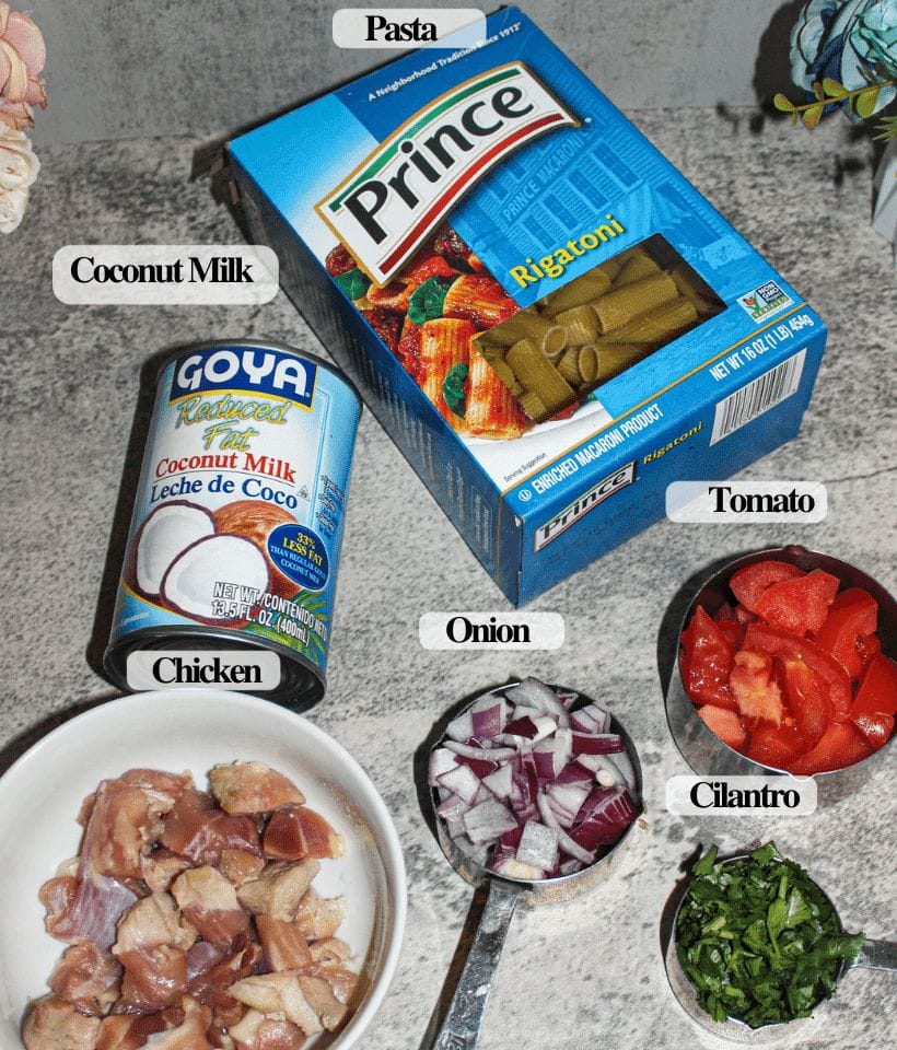 INGREDIENTS CHICKEN CURRY PASTA