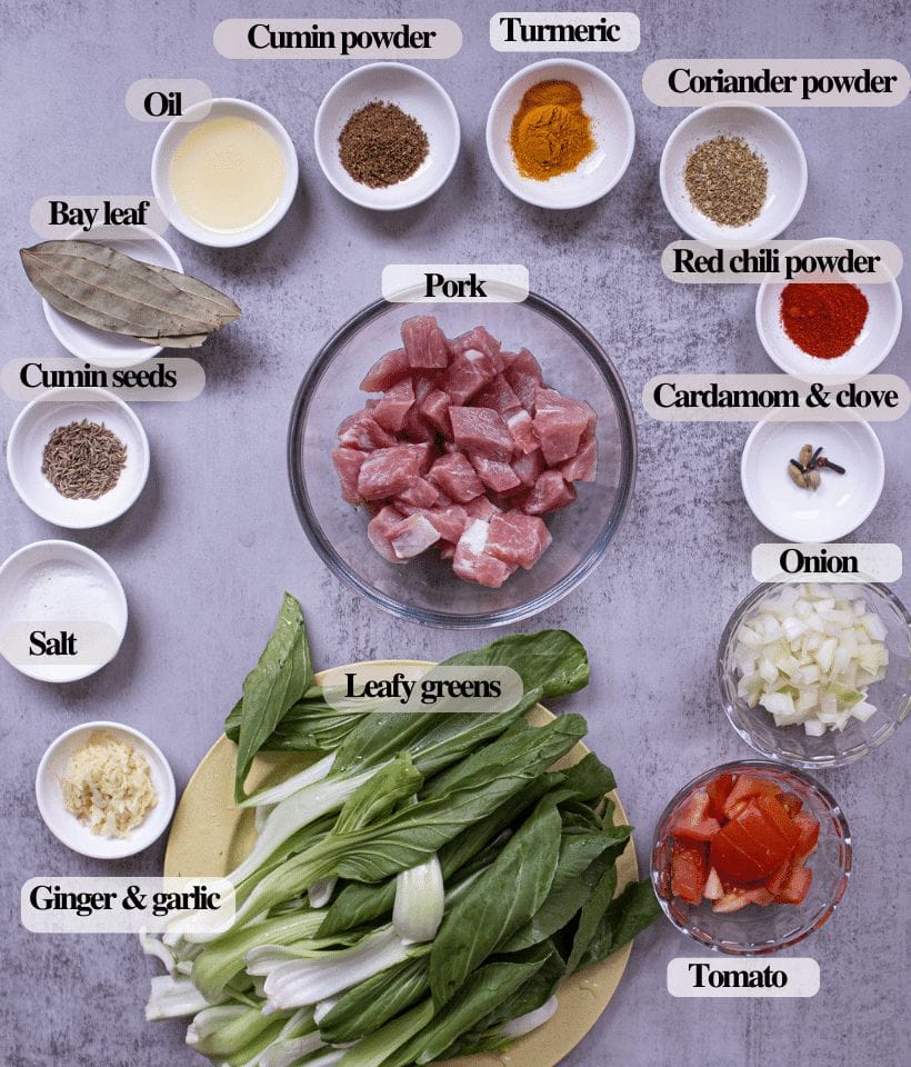 INGREDIENTS - NEPALI PORK CURRY