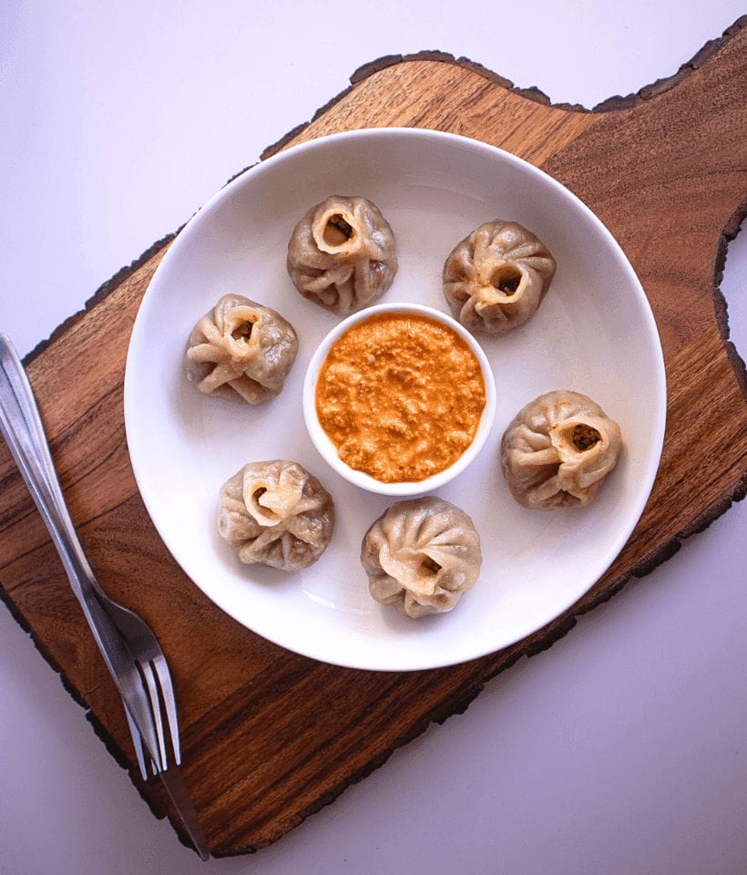 Vegetarian Nepali Momo Recipe - Soya Chunks Momo