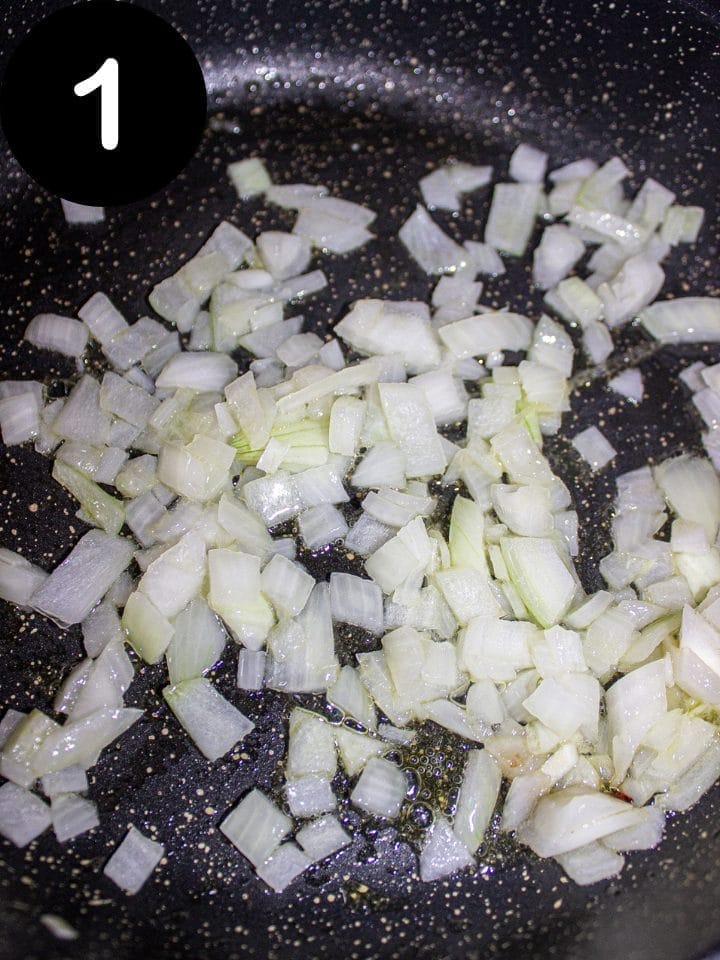 ADD OIL AND ADD ONION.