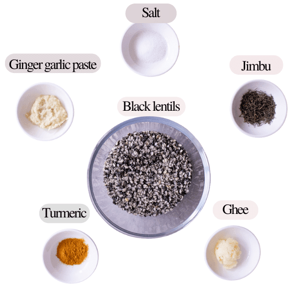 INGREDIENTS - KALO DAL RECIPE