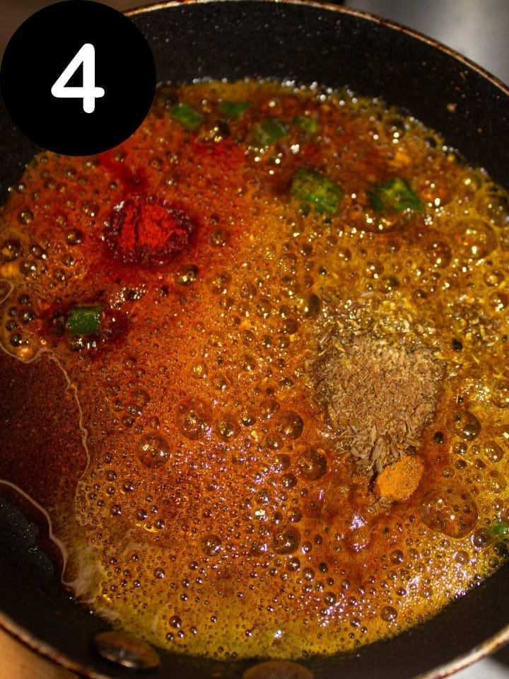 POUR OIL TO THE BOWL. (1)