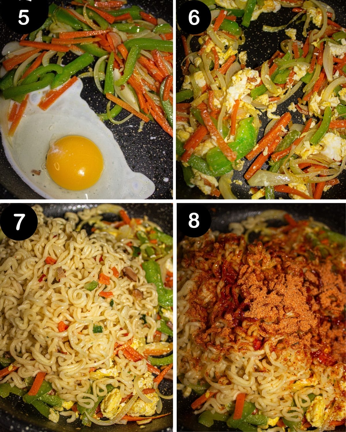 STIR FRIED RAMEN STEP 5-8