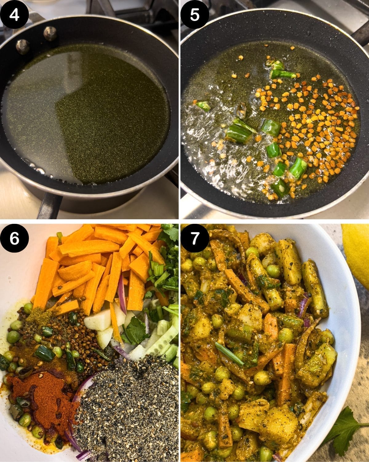 ALOO MATAR ACHAR STEP 4 -7