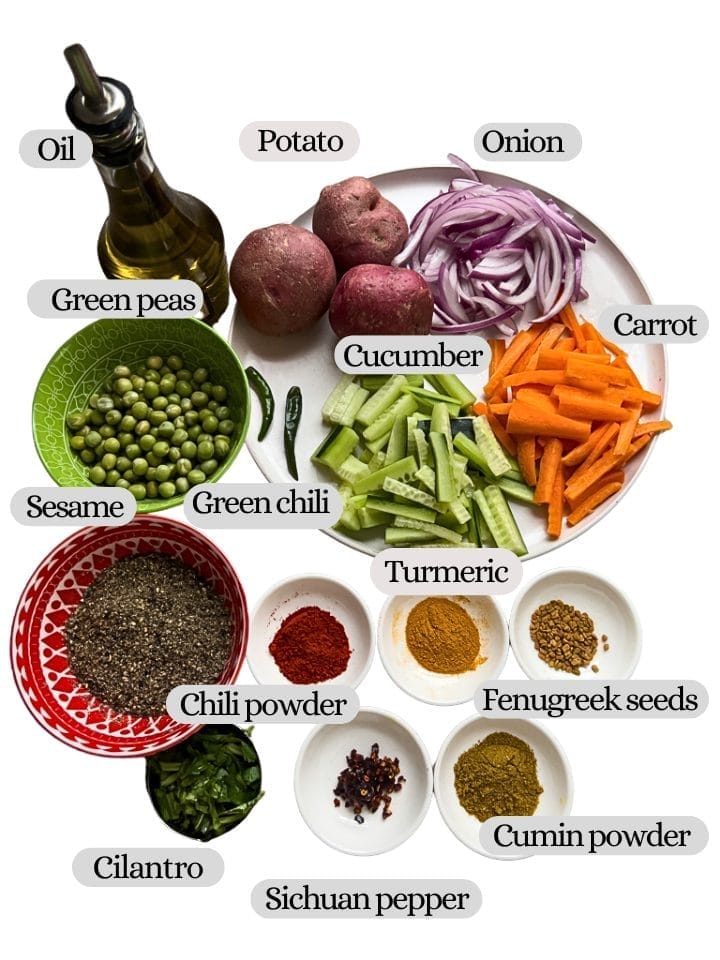 ALOO MATAR ACHAR INGREDIENTS