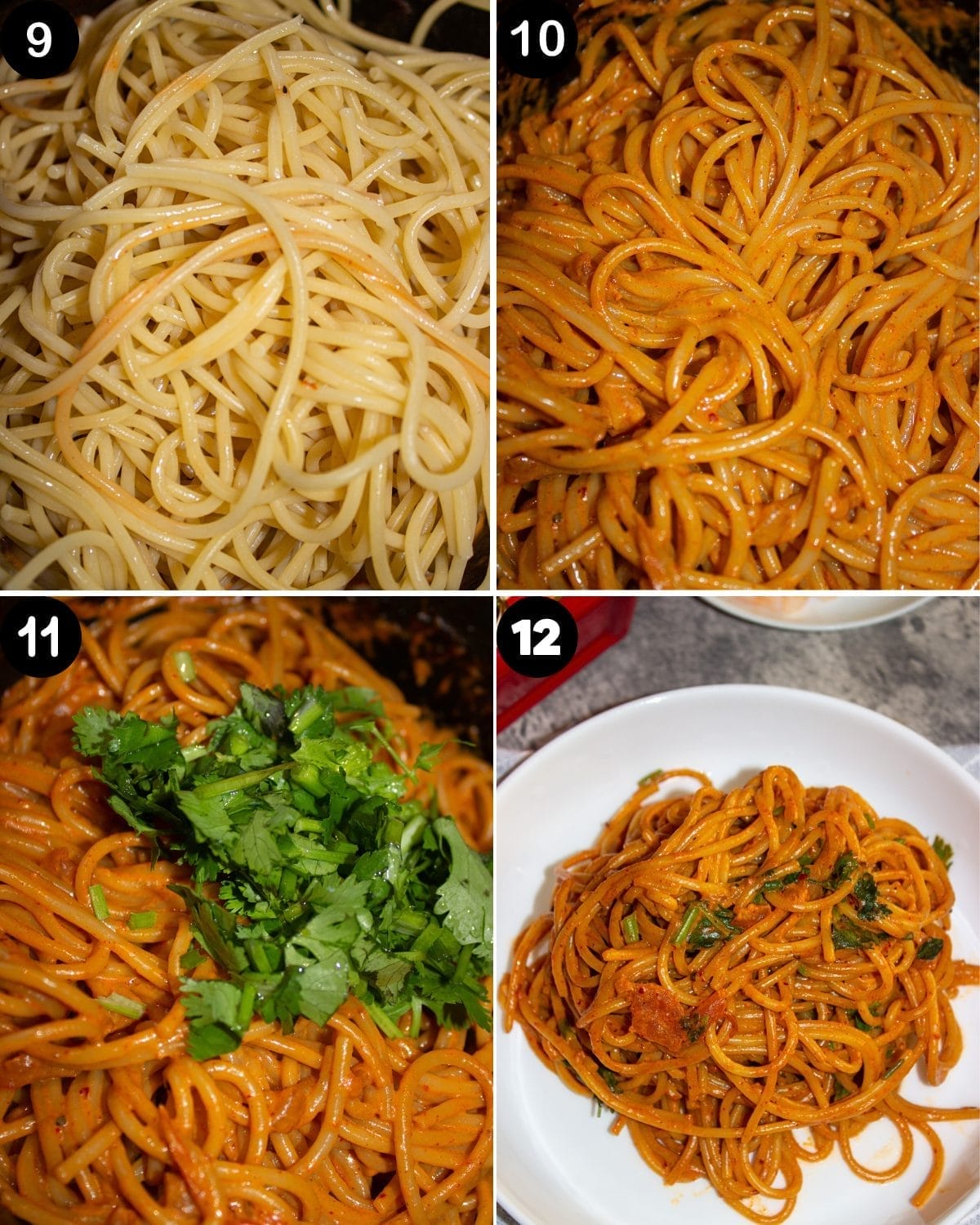 GOCHUJANG CREAMY PASTA RECIPE STEP 9 - 12