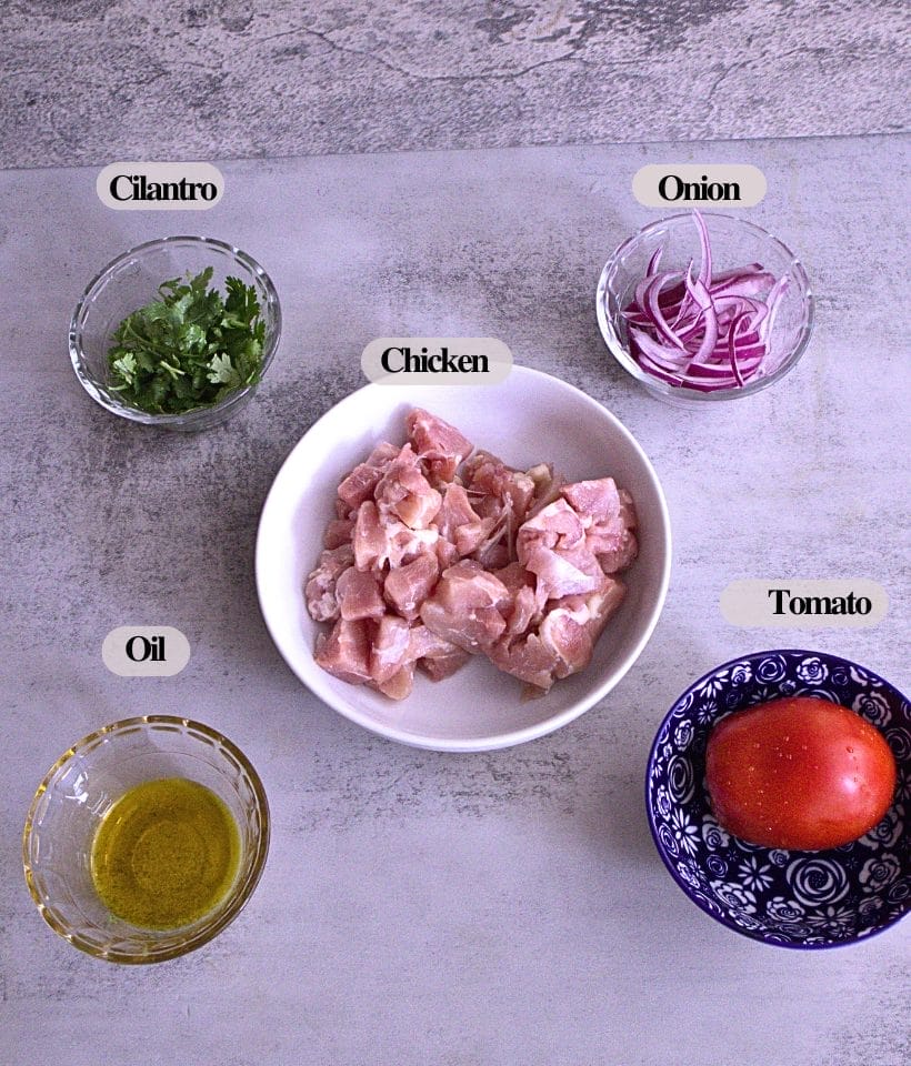 INGREDIENTS FOR CHICKEN CHOILA 1
