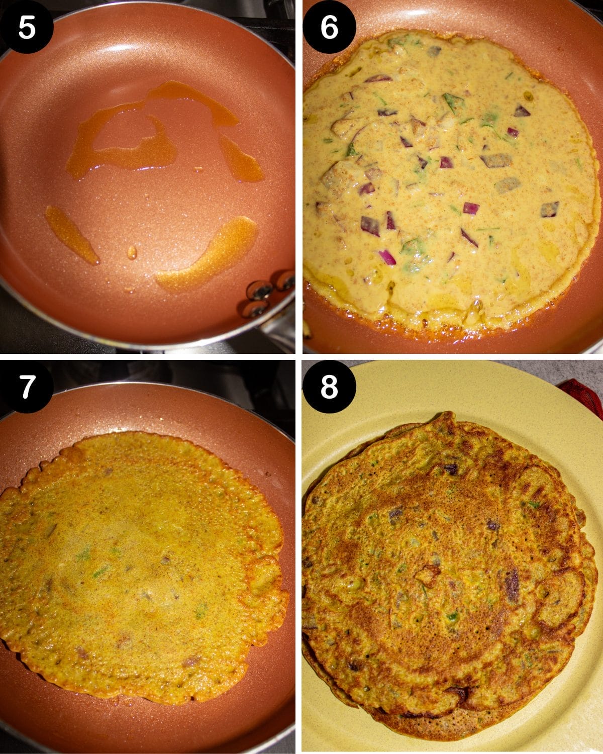 MASALA EGG PANCAKE STEP 5 - 8