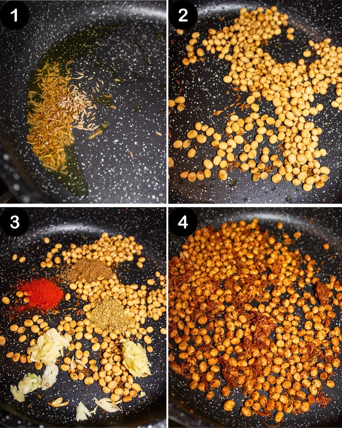 SAAG BHATMAS CURRY STEP 1- 4