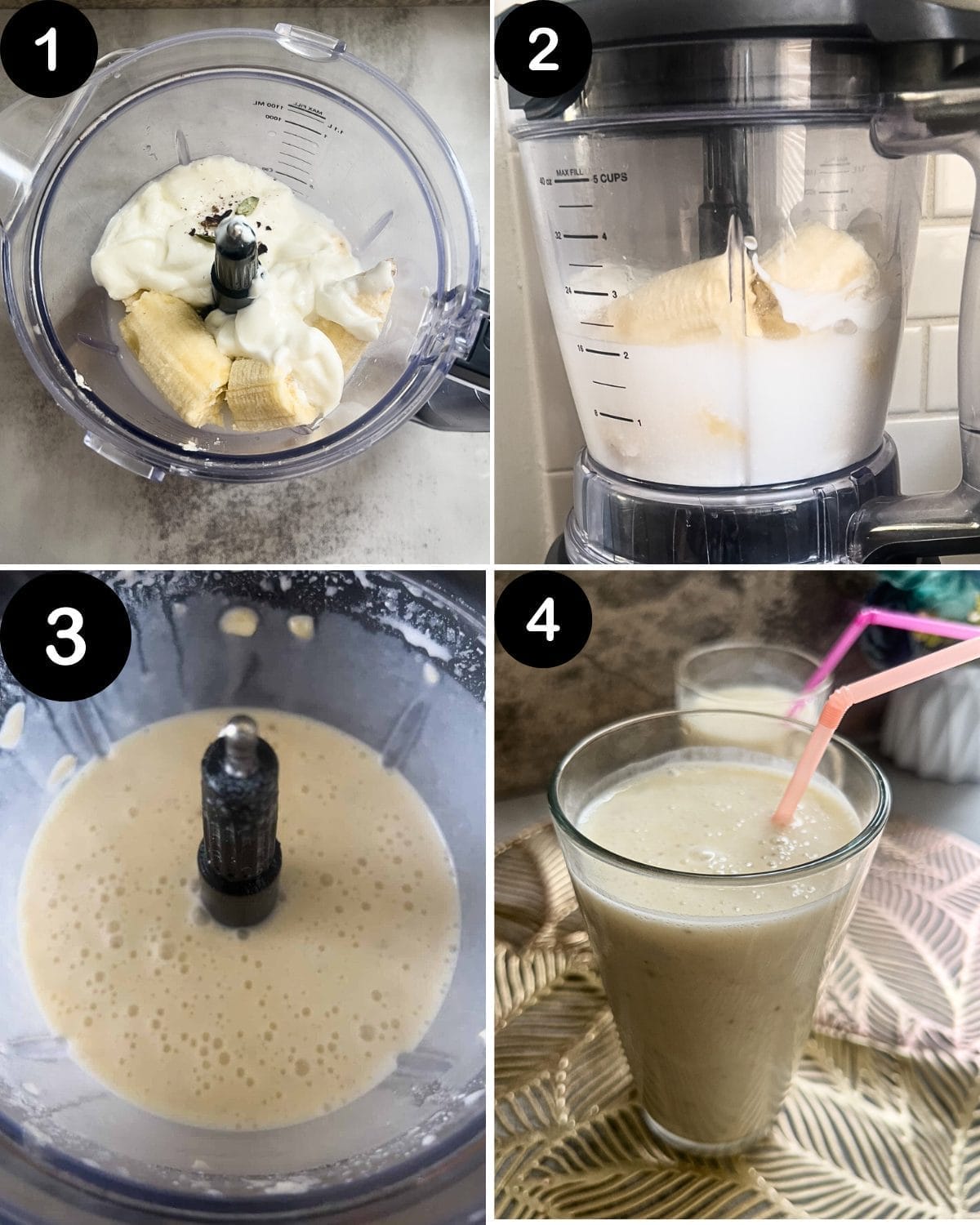 banana lassi step 1 - 4