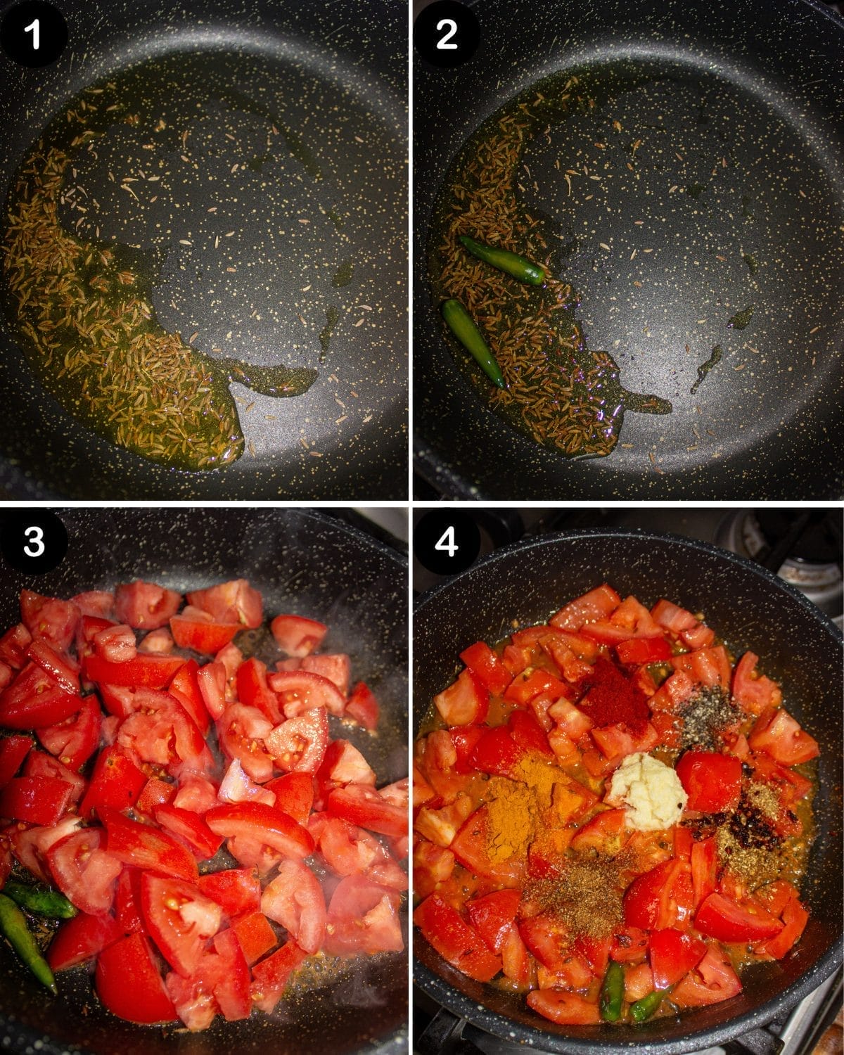 tomato momo ACHAR STEP 1- 4