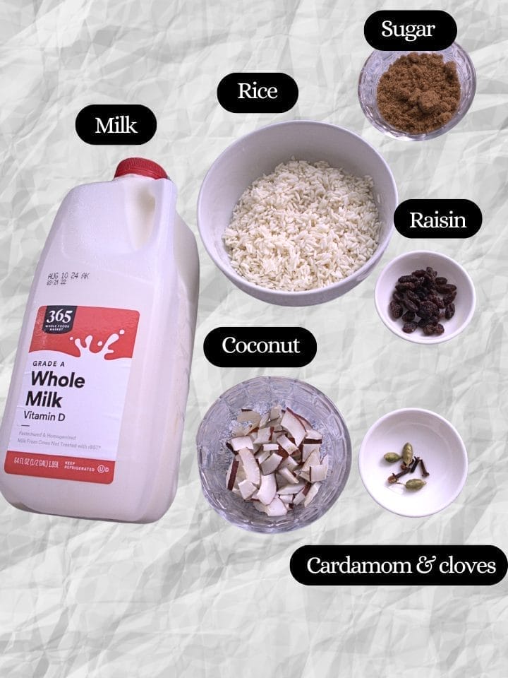 KHEER RECIPE INGREDIENTS 1