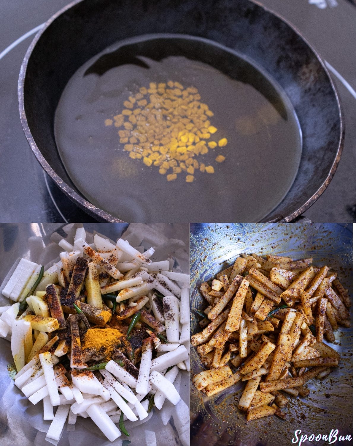 HEAT OIL IN A PAN